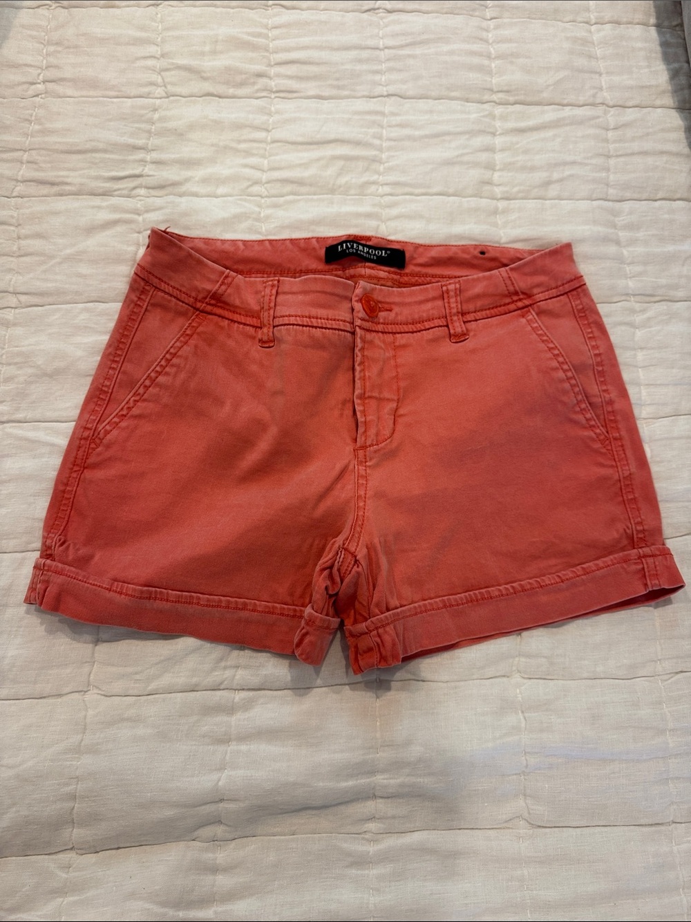 Liverpool Coral Pink Chino Shorts